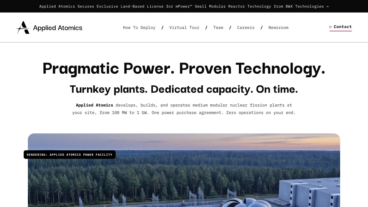 Applied Atomics website homepage